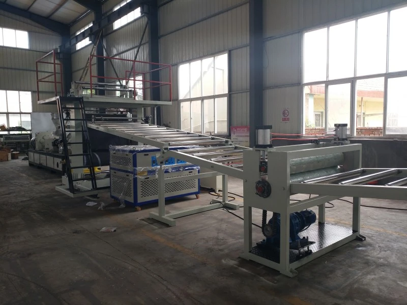 conveyor cooling of PE sheet making machine