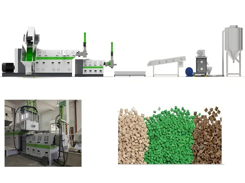 Пленканы қайта өңдеуге арналған пластик түйіршіктеу машинасы